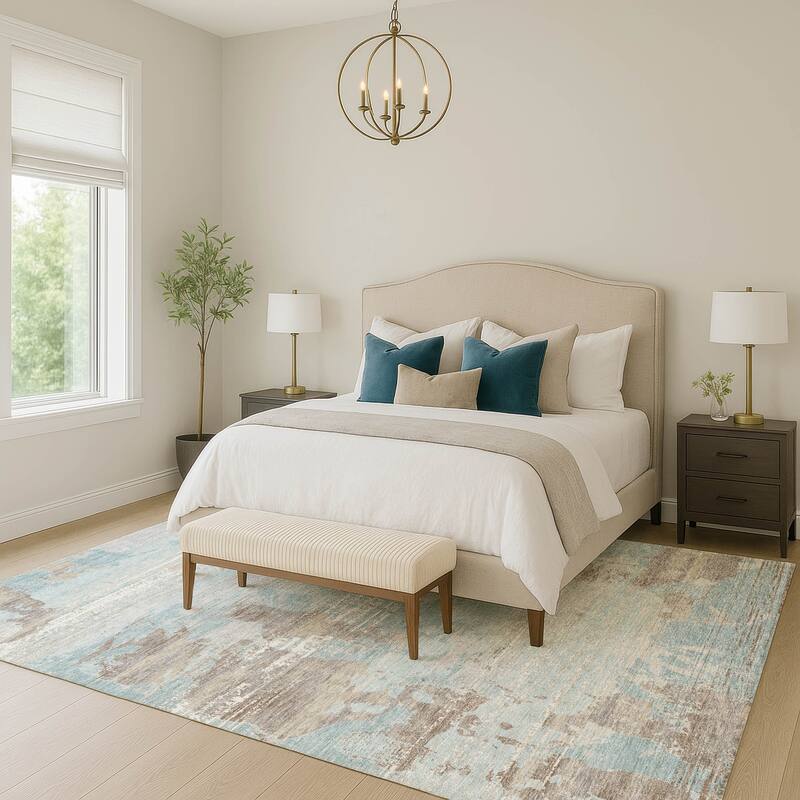 Machine Washable Indoor/ Outdoor Chic Veta Chantille Rug