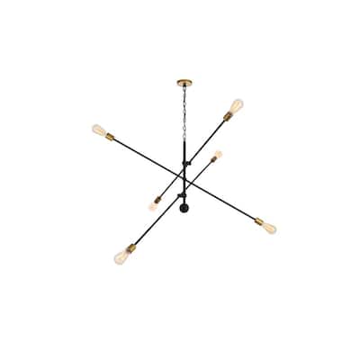 6-Light 55 inch Sputnik Pendant