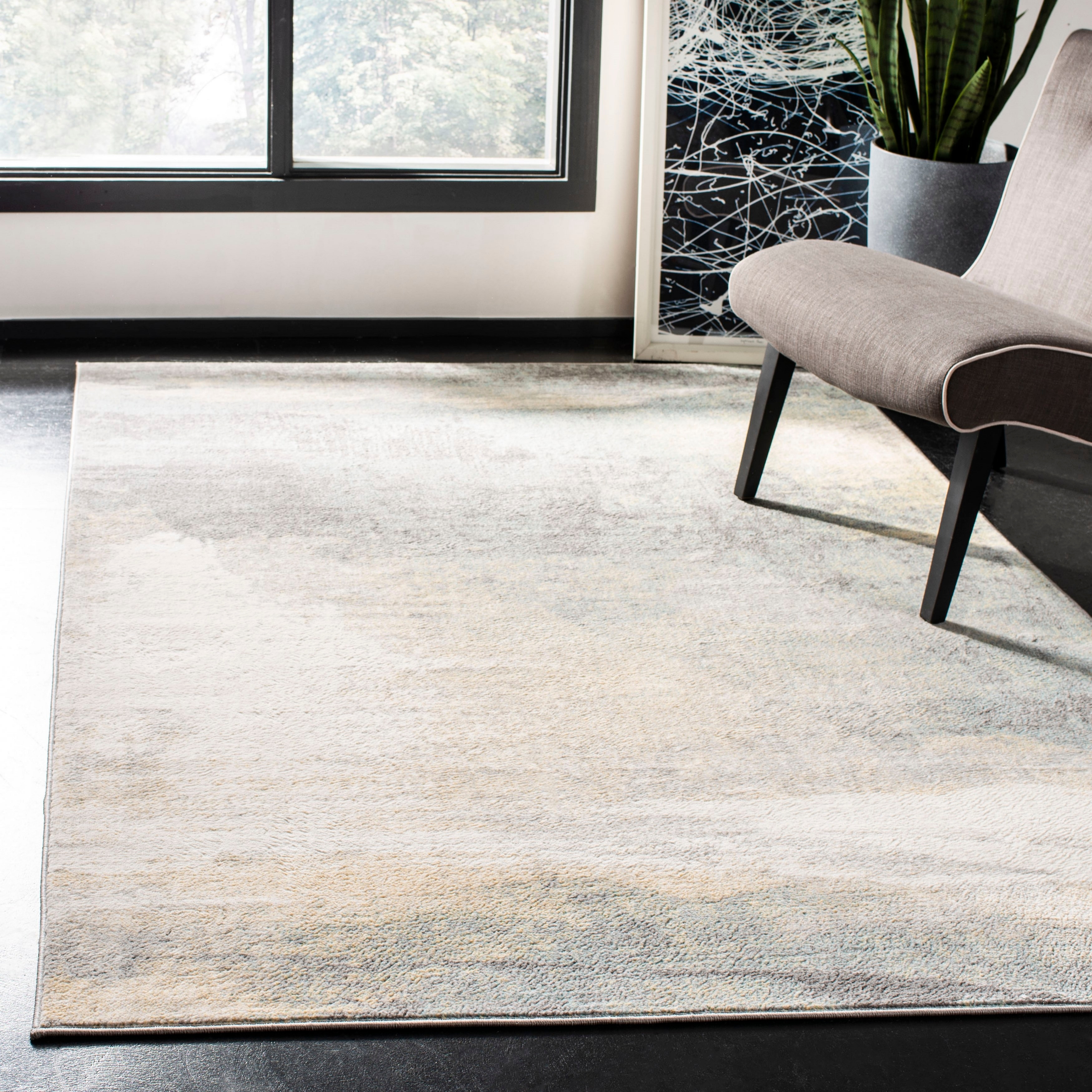 Safavieh Jasper Modern Contemporary Abstract Grey Gold Rug On Sale Overstock 27982929