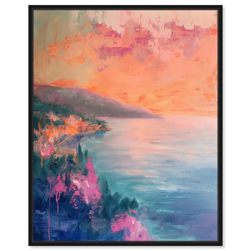 Tropical Twilight III Canvas by Art Remedy - 24" x 30" - Black