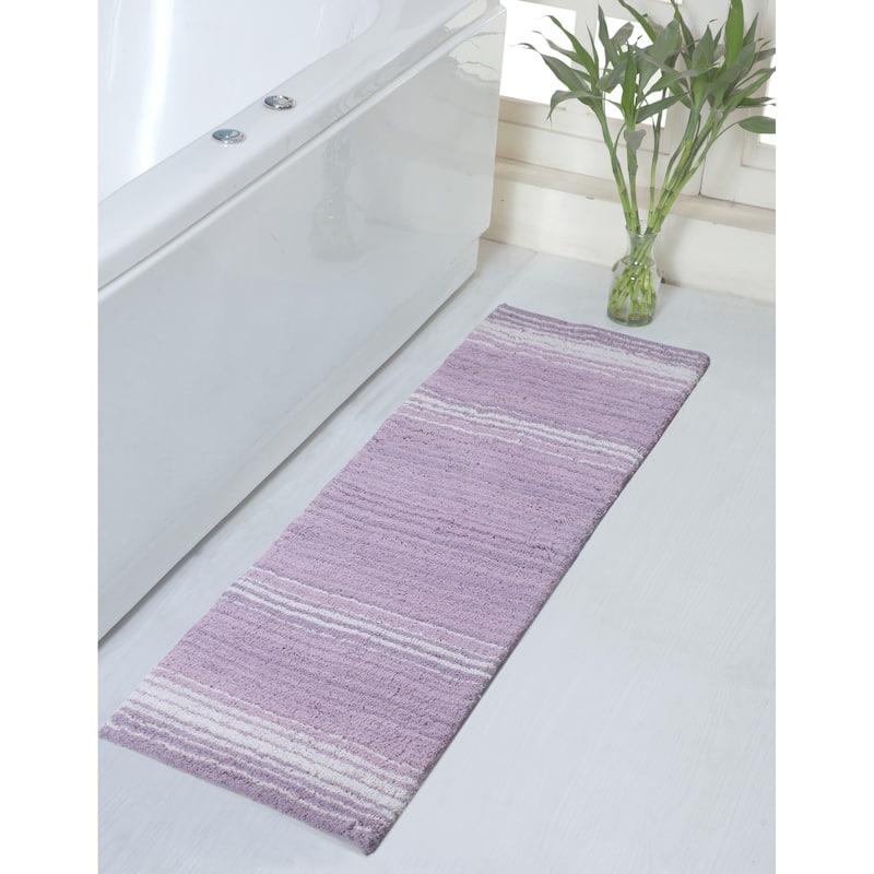 Gradiation Collection Absorbent Cotton Machine Washable Runner Rug - Purple