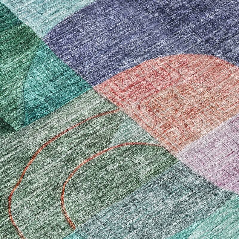 HomeRoots Abstract Transitional Rectangle Outdoor Rug