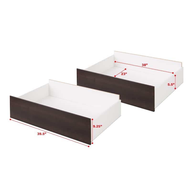 Prepac Select Storage Drawers on Wheels - Set of 2