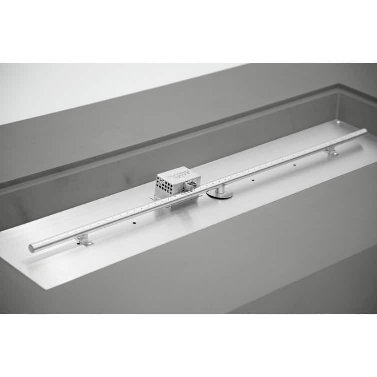 Savanah 72" Rectangular Outdoor Concrete Fire Pit Table by AMS Fireplace