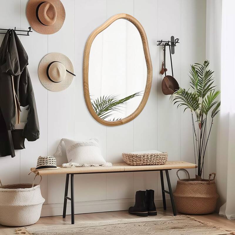 Irregular Wall Asymmetrical Mirror for Wall Decor, Wavy Accent Mirrors
