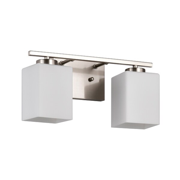 Dimmable 2/3/4-Light Bathroom Vanity Light, Etched Shades, Indoor