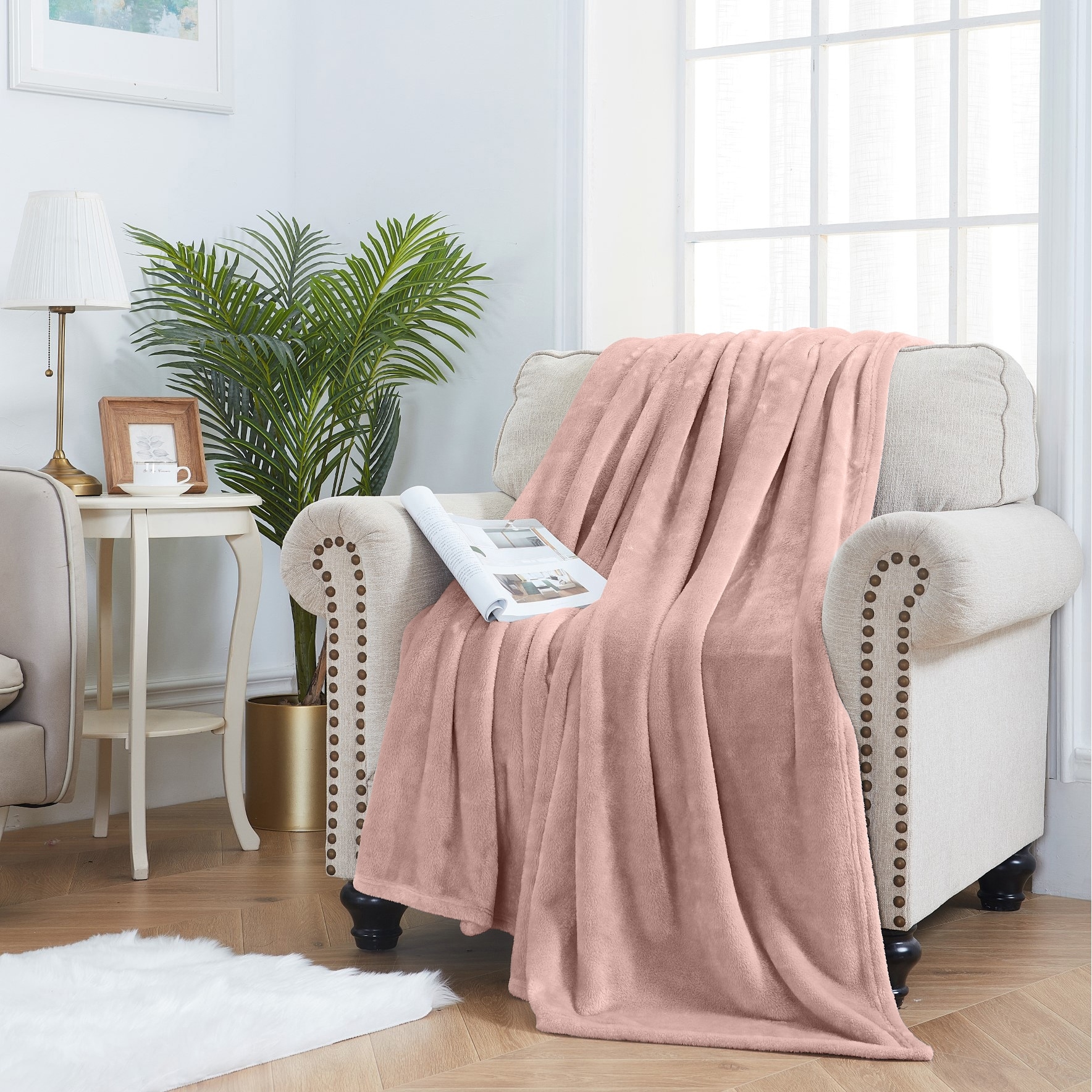RACHEL Rachel Roy Solid Silky Flannel Fleece Oversized Throw Blanket Bed Bath Beyond 33238836