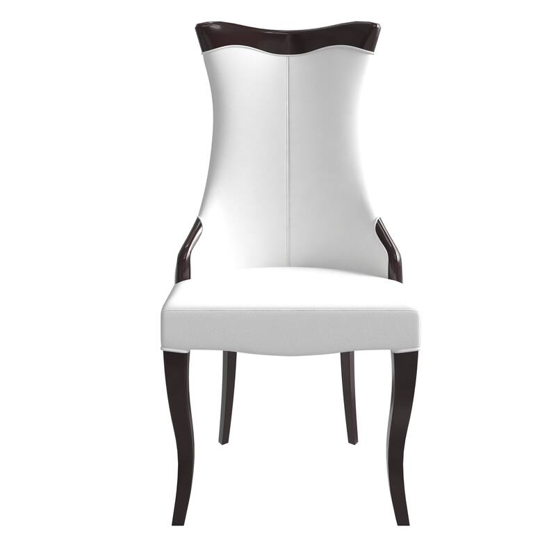Novara Dining Chair with High-Back Design and Rubberwood Legs Set of 2