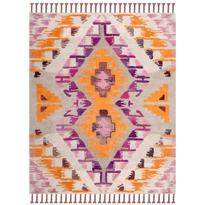 SAFAVIEH Handmade Casablanca Shag Mateja Tribal Moroccan Wool Rug
