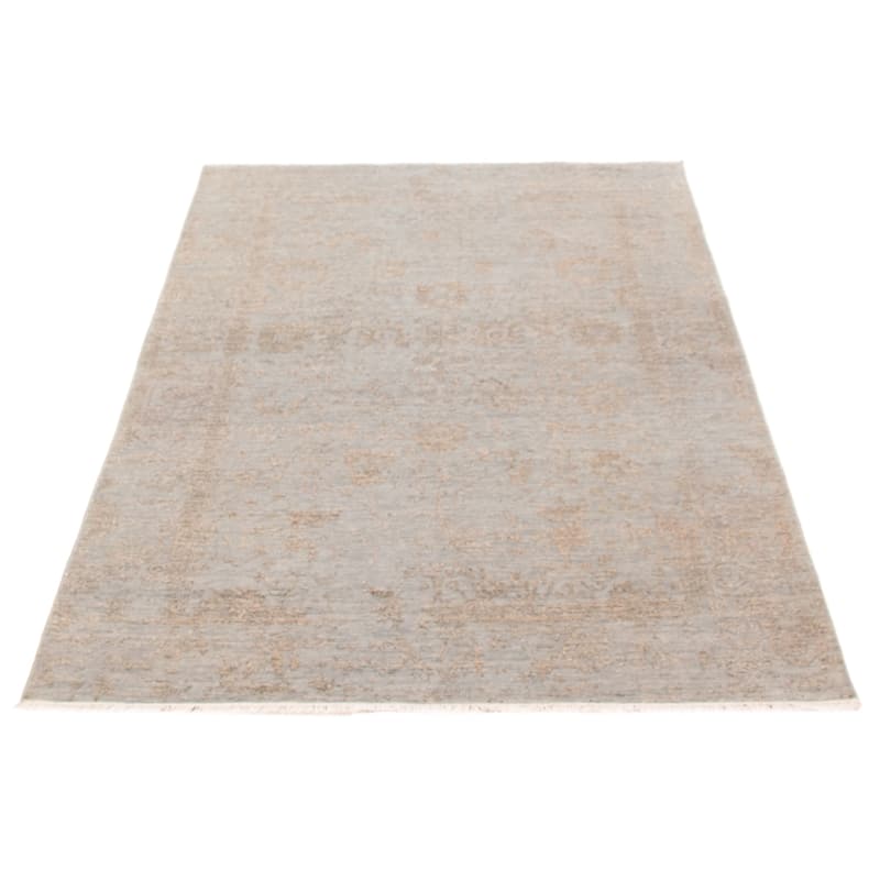 ECARPETGALLERY Hand-knotted Heritage Grey Silk, Wool Rug - 5'6 x 8'0