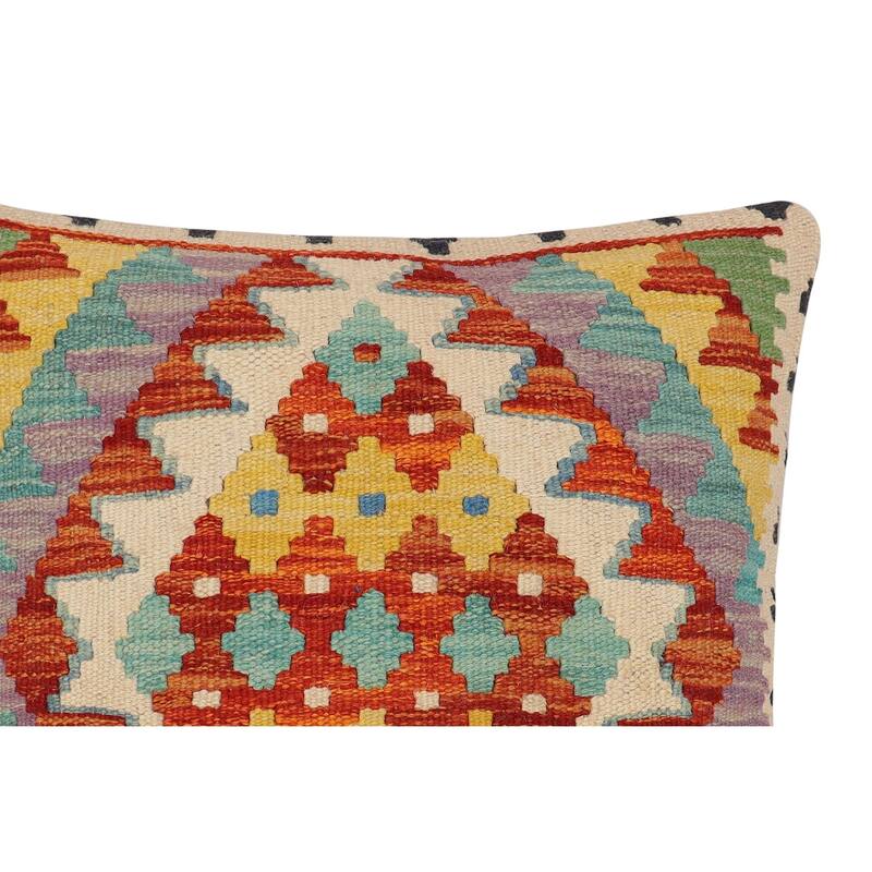Rustic Beale Turkish Hand-Woven Kilim Pillow - 19'' x 21''