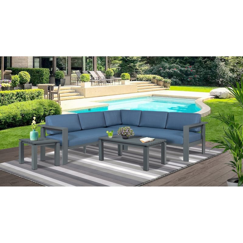 Sardinia Aluminum Frame Outdoor Sectional Sofa
