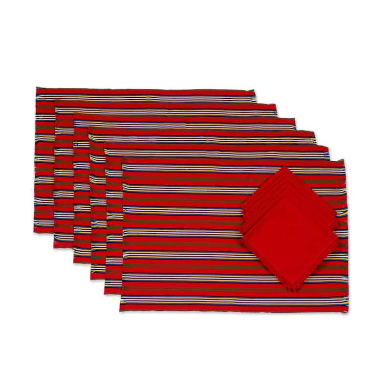 Handmade Cotton placemats and napkins,(Guatemala)]