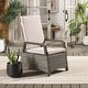 preview thumbnail 2 of 12, SAFAVIEH Outdoor Patio Furniture Herman Recliner Chair - 22"W x 32"D x 42"H Grey Brown/Light Grey