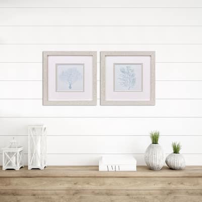 Paragon Soft Coral Framed Art - Set of 2