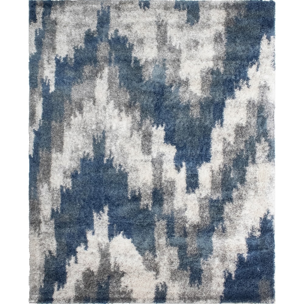 Noori Rug Lux Emma Casual Ikat Pattern 2-inch Thick Shag Rug