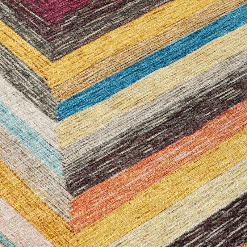 HomeRoots Geometric Transitional Rectangle Outdoor Rug
