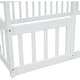 preview thumbnail 8 of 7, Full Size Wood House-Shaped Floor Bed with Fence and Guardrails, White