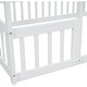preview thumbnail 26 of 25, Kids Furniture Full Size Wood House-Shaped Floor Bed Kids Bed with Fence and Guardrails, Grey