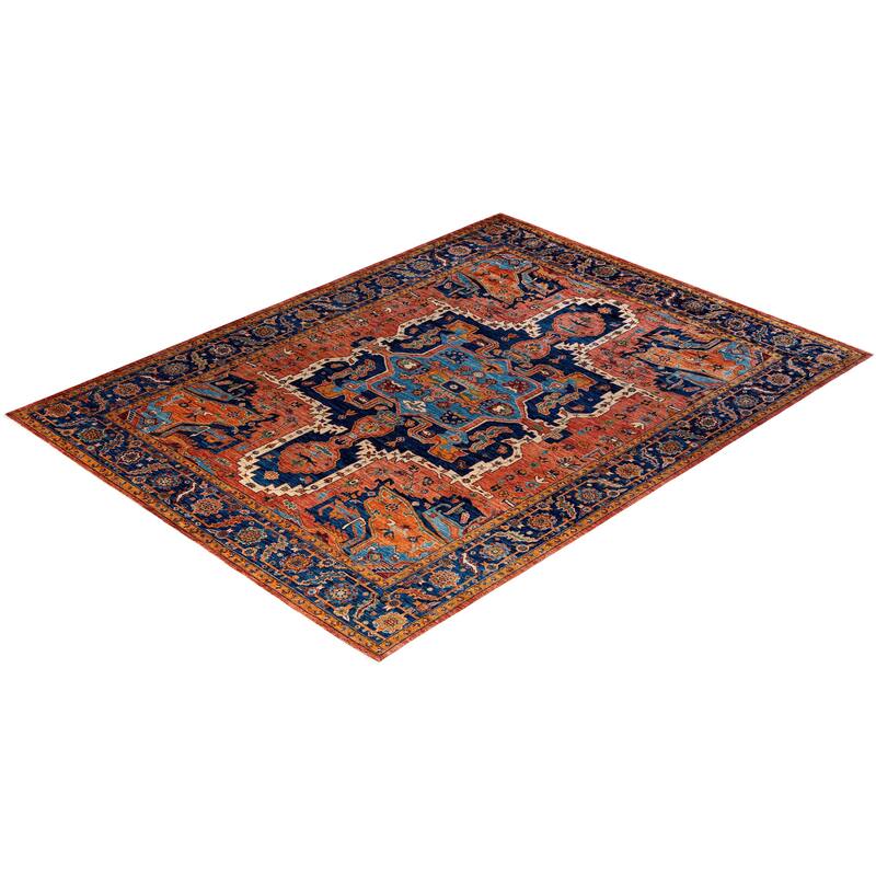 Serapi One-of-a-Kind Hand-Knotted Area Rug - Orange, 8' 11" x 11' 9" - 8' 11" x 11' 9"