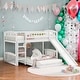 preview thumbnail 14 of 24, Modren Twin Over Twin Bunk Bed with Slide and Ladder,Solid Construction for Bedroom