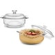 preview thumbnail 2 of 4, Libbey Baker's Basics 2-Piece Glass Casserole Baking Dish Set with Glass Covers
