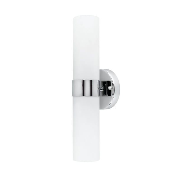 Globe 50769 Double Light Vanity Fixture with White Opal Glass Shade