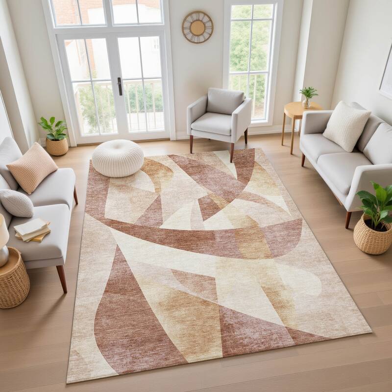 Premium Washable Super Soft Abstract Contemporary Mayfield Rug