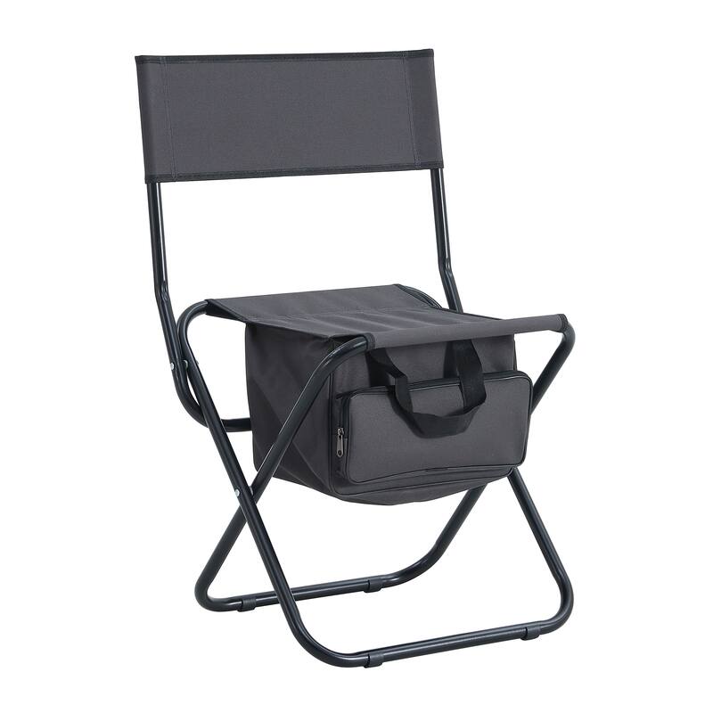 2 pieces Folding Outdoor Chair with Storage Bag Picnics and Fishing