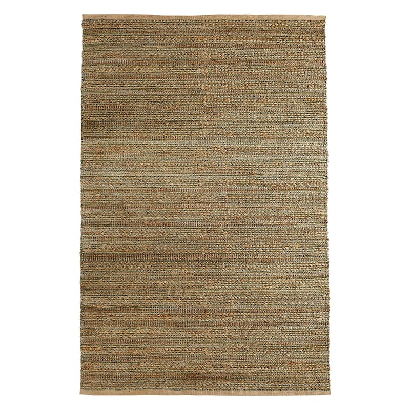 Sevita Nia Abel Farmhouse Striped Hand-Woven Jute Area Rug - 5' x 7'9" - Natural/Smoke Green