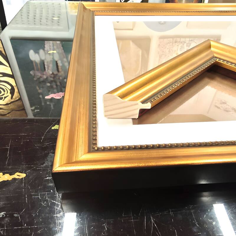 Set of 2 Vintage Castle Framed Wall Art - Replaceable Canvas Prints with Solid Wood Picture Frames, Antique Architecture