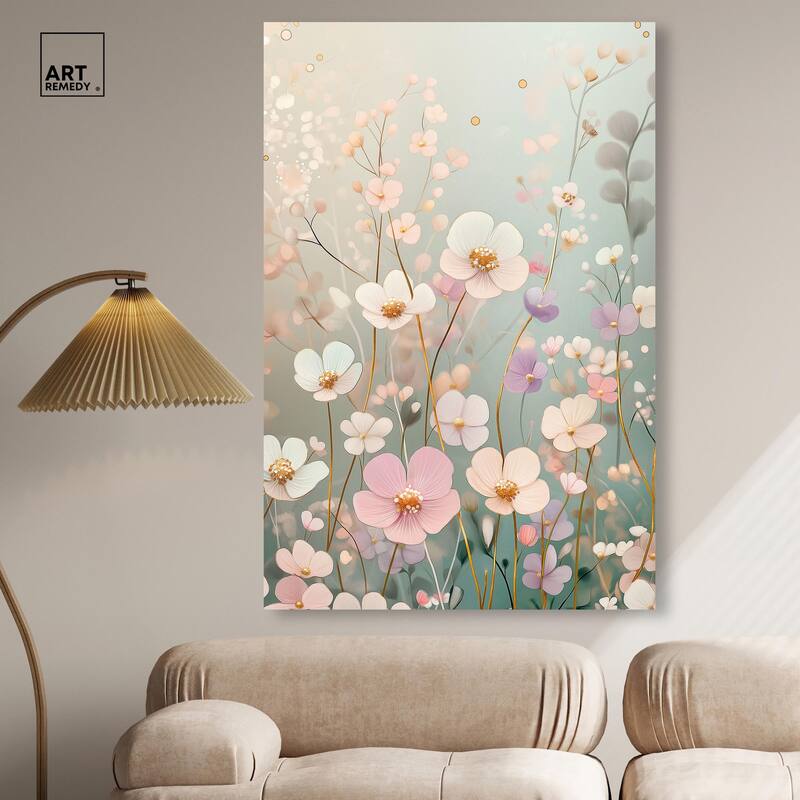 Tiny Blooms I Canvas by Art Remedy, Gallery Wrapped