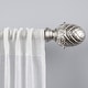 preview thumbnail 14 of 21, ATI Home Acorn 1" Curtain Rod and Finial Set 66" to 120" - Silver