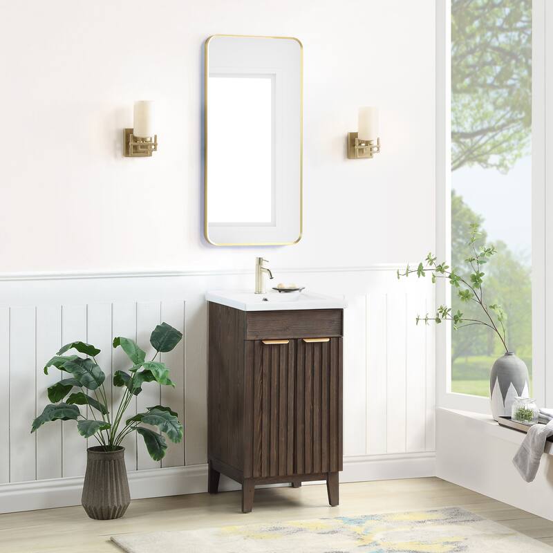 Miseno MV-NM-PALO18-WHT Palos 18" Free Standing Single Basin Vanity