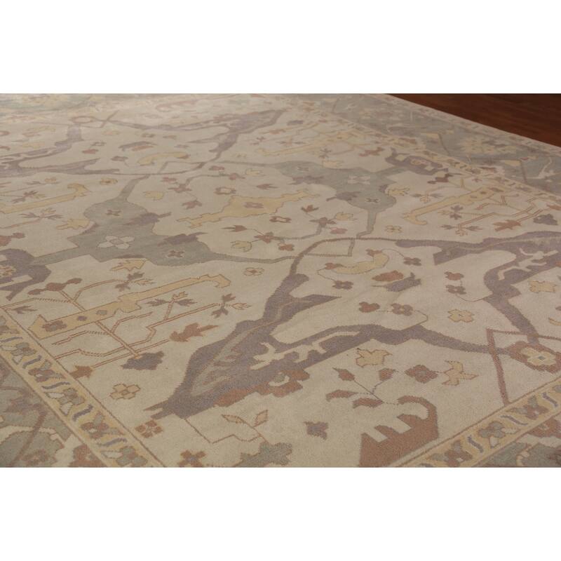 Palace Size Oushak Oriental Large Rug Handmade Wool Carpet - 12'3"x 14'0"