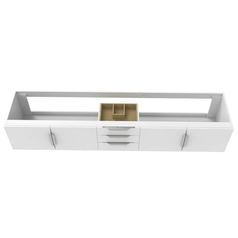 Alpine 84" Wall Mounted Bathroom Vanity (Base Only)
