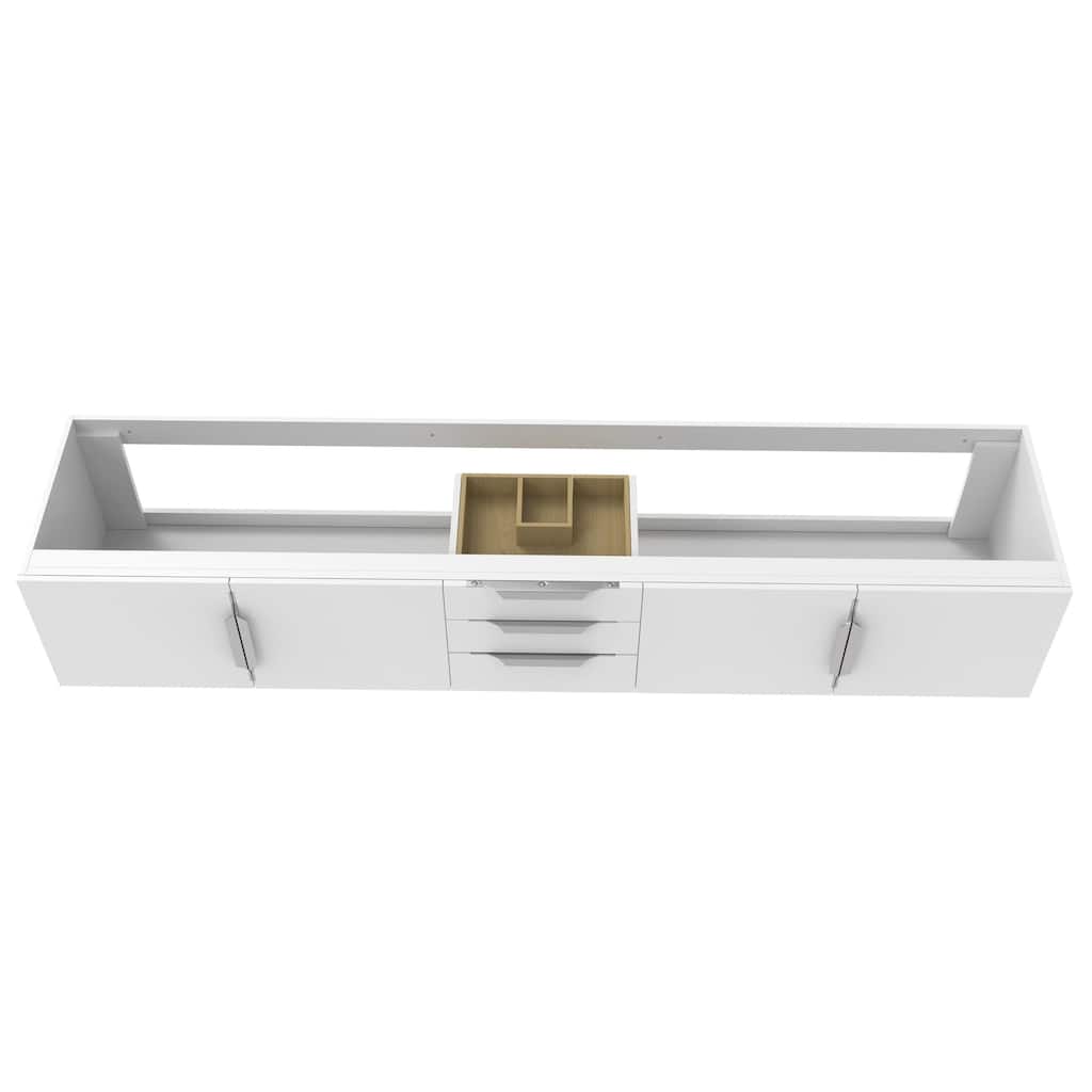 Alpine 84" Wall Mounted Bathroom Vanity (Base Only)