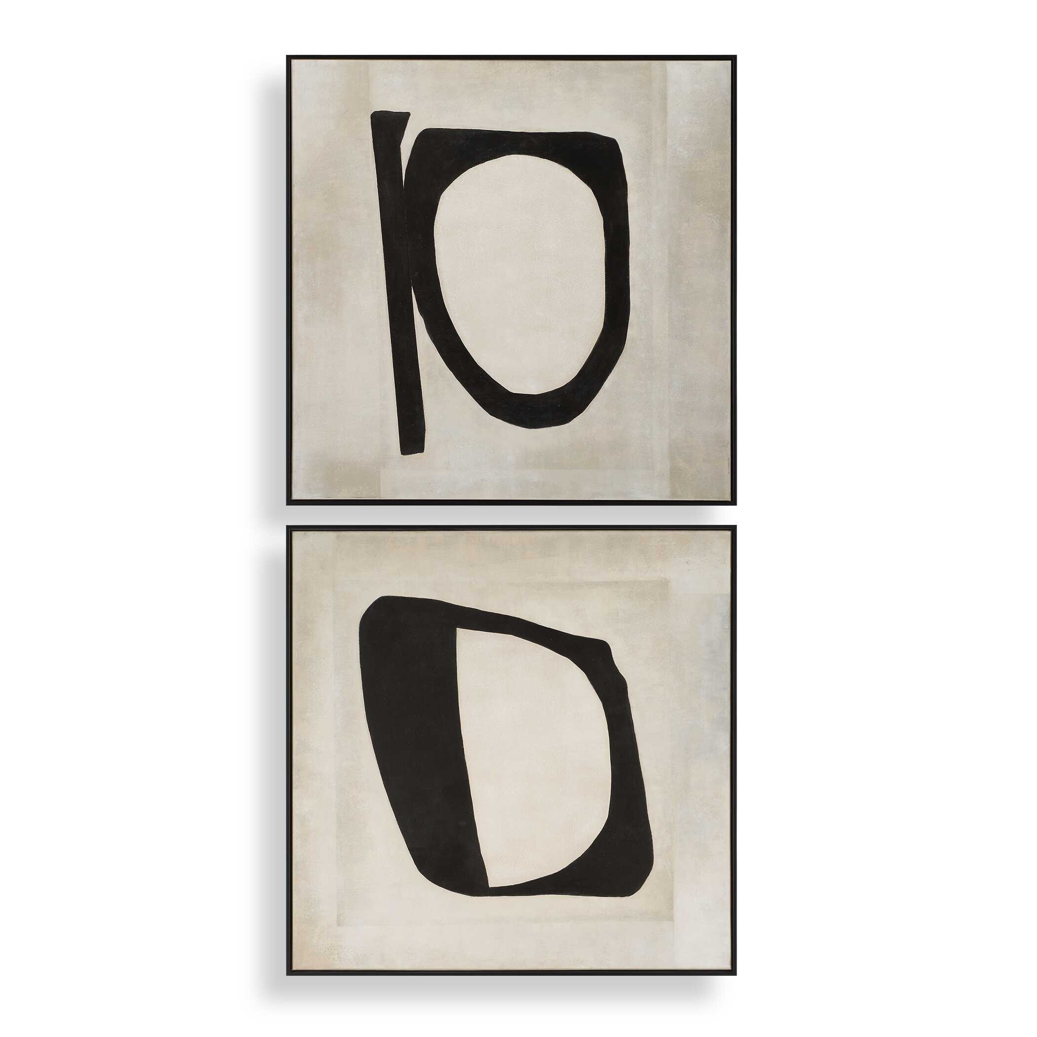 Uttermost Characters Abstract Art (Set of 2)