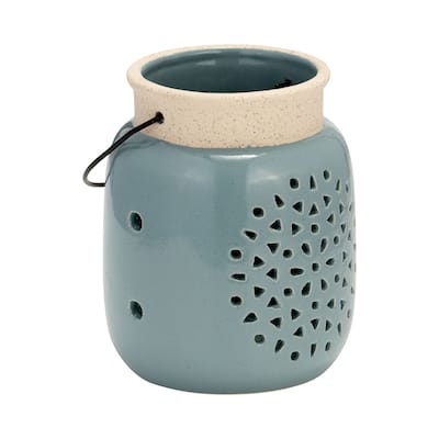 Sagebrook Home Artisan Lantern, Elegant Ceramic Design, Home Accent