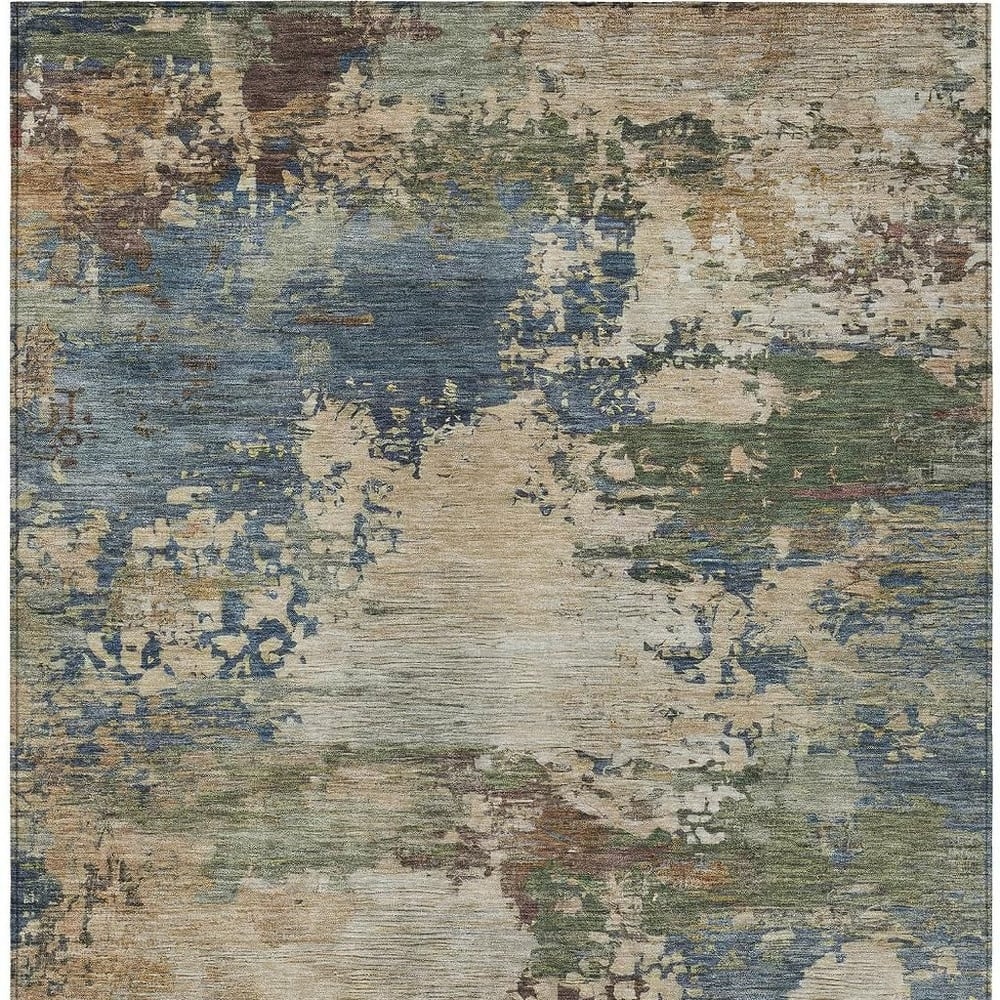 HomeRoots Abstract Transitional Rectangle Outdoor Rug