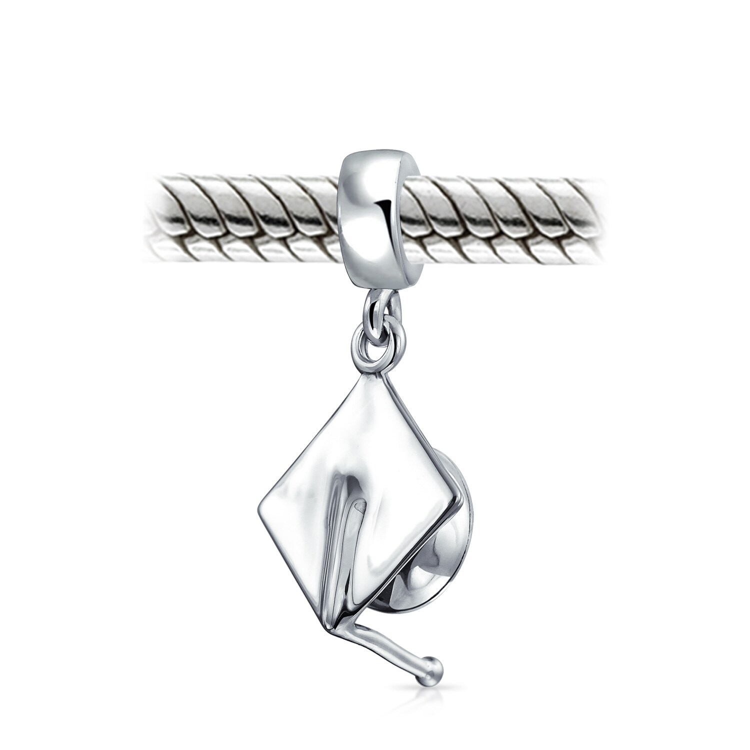A silver alloy metal heart bead fit European snake charm chain buy 4 get 1 free