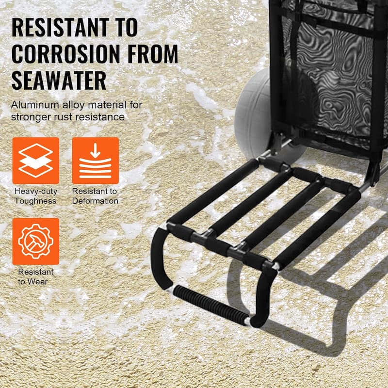 165LBS Loading Capacity Adjustable Height Folding Sand Cart