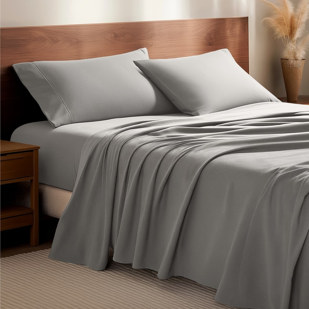 Bare Home Cotton Flannel Sheet Set - Velvety Soft Heavyweight