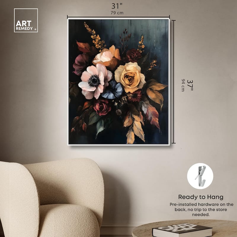 Dark Roses Beauty I Canvas by Art Remedy