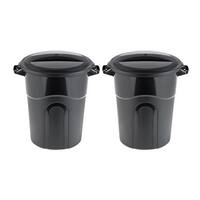 Glad Black Step-On Plastic Trash Can - 15-20 Gallons