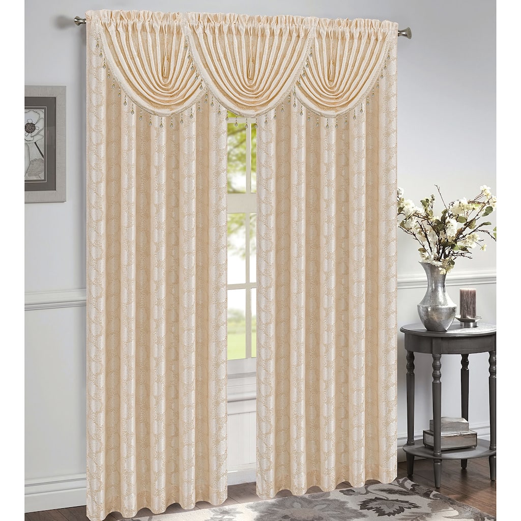 Margie Jacquard Rod Pocket Window Panel, 54x84 Inches