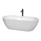 Option White / Shiny White Trim / Matte Black Faucet