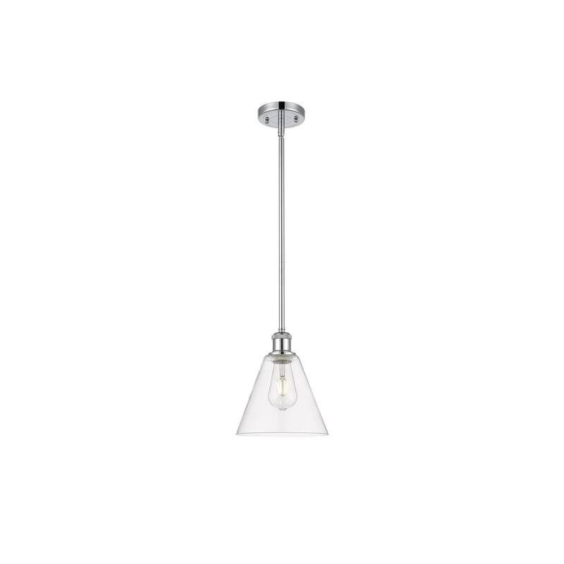 Innovations Lighting Berkshire 1 Light 8" Mini Pendant - Clear/Polished Chrome