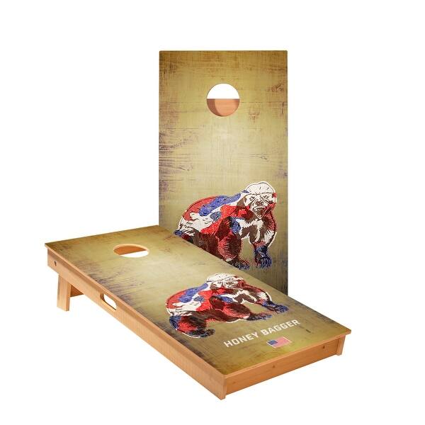 slide 2 of 5, Honey Bagger Cornhole Boards NO Bags - Add Board Lights