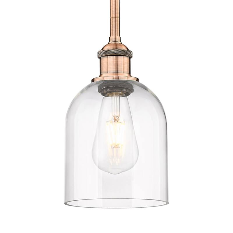 Innovations Lighting 616-1S 9 6 Bella Pendant Bella 6" Wide Mini - Antique Copper / Clear